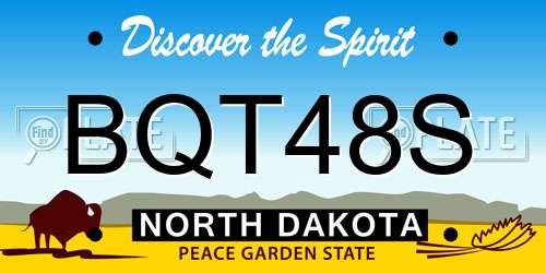 BQT48S North Dakota License Plate