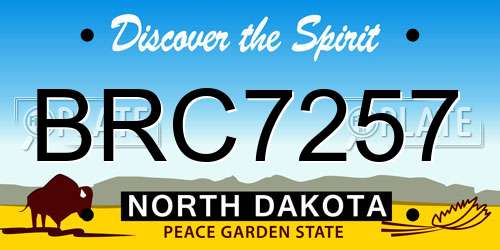 BRC7257 North Dakota License Plate