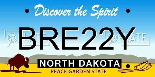 BRE22Y North Dakota License Plate