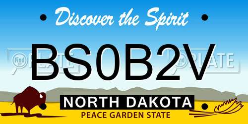 BS0B2V North Dakota License Plate