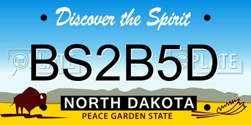 BS2B5D North Dakota License Plate