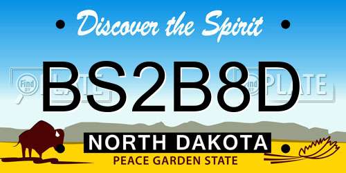 BS2B8D North Dakota License Plate