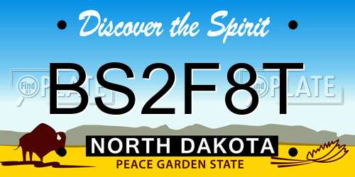 BS2F8T North Dakota License Plate