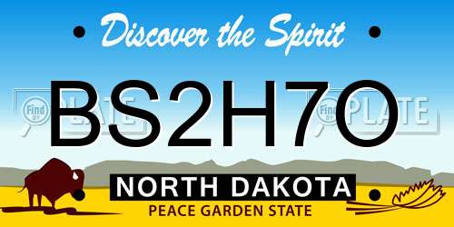 BS2H7O North Dakota License Plate