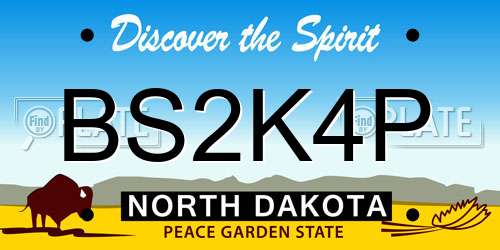 BS2K4P North Dakota License Plate