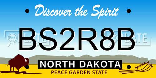 BS2R8B North Dakota License Plate