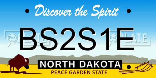 BS2S1E North Dakota License Plate
