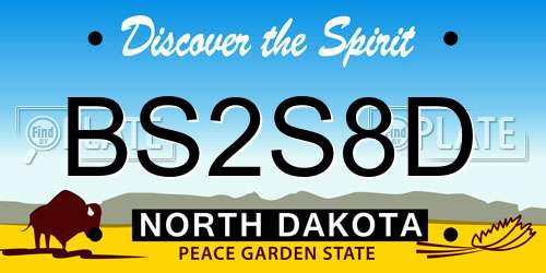 BS2S8D North Dakota License Plate