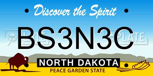 BS3N3C North Dakota License Plate
