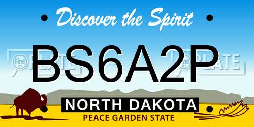 BS6A2P North Dakota License Plate