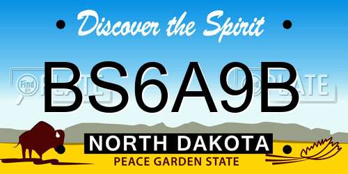 BS6A9B North Dakota License Plate