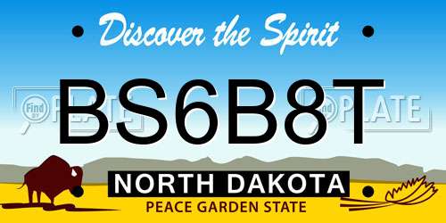 BS6B8T North Dakota License Plate