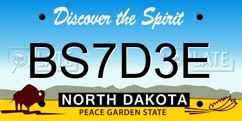 BS7D3E North Dakota License Plate