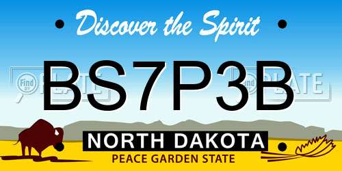 BS7P3B North Dakota License Plate