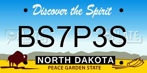 BS7P3S North Dakota License Plate