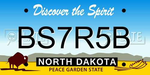 BS7R5B North Dakota License Plate