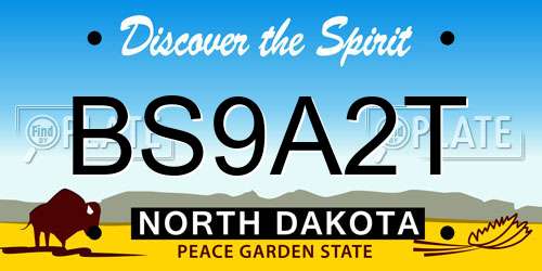 BS9A2T North Dakota License Plate