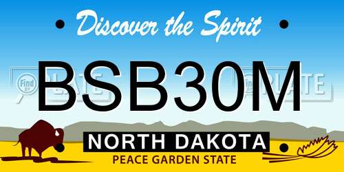 BSB30M North Dakota License Plate