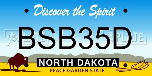 BSB35D North Dakota License Plate