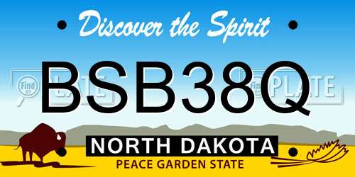 BSB38Q North Dakota License Plate