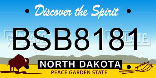 BSB8181 North Dakota License Plate