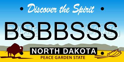 BSBBSSS North Dakota License Plate