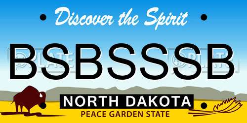 BSBSSSB North Dakota License Plate