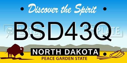 BSD43Q North Dakota License Plate