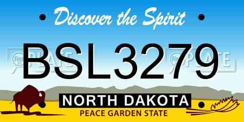 BSL3279 North Dakota License Plate