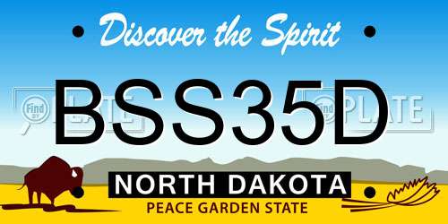 BSS35D North Dakota License Plate