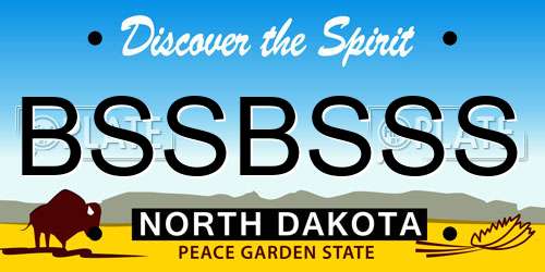 BSSBSSS North Dakota License Plate