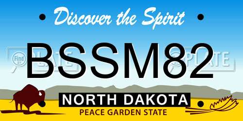BSSM82 North Dakota License Plate
