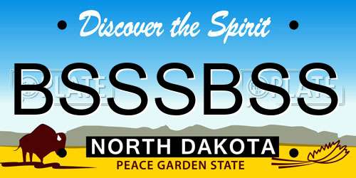 BSSSBSS North Dakota License Plate