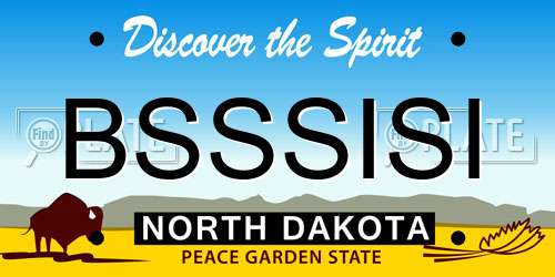 BSSSISI North Dakota License Plate