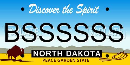 BSSSSSS North Dakota License Plate