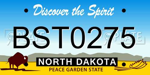 BST0275 North Dakota License Plate