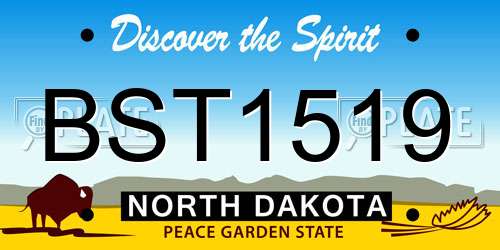 BST1519 North Dakota License Plate