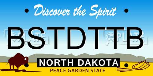 BSTDTTB North Dakota License Plate