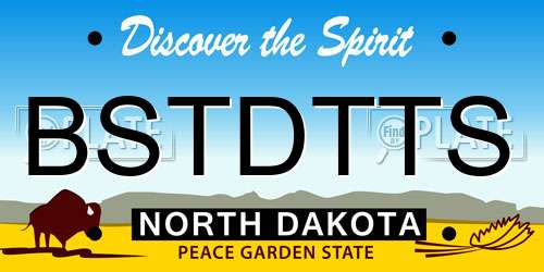 BSTDTTS North Dakota License Plate