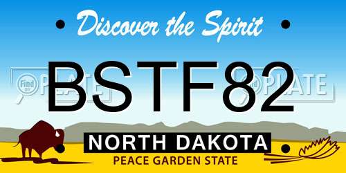 BSTF82 North Dakota License Plate