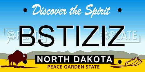 BSTIZIZ North Dakota License Plate