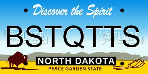 BSTQTTS North Dakota License Plate