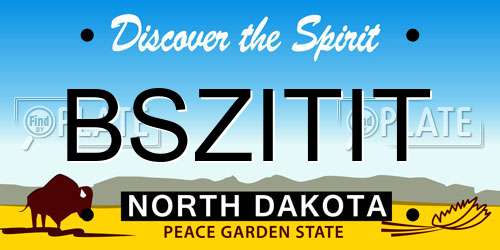 BSZITIT North Dakota License Plate