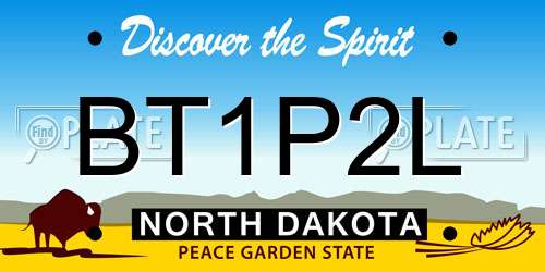 BT1P2L North Dakota License Plate