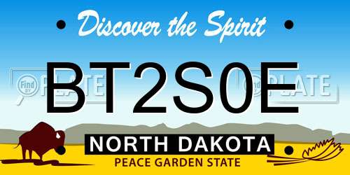 BT2S0E North Dakota License Plate