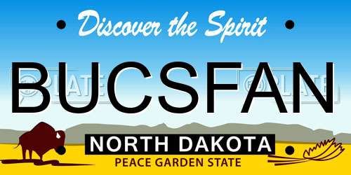 BUCSFAN North Dakota License Plate