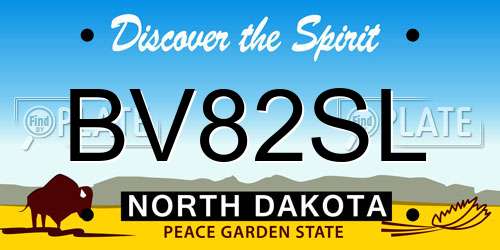 BV82SL North Dakota License Plate