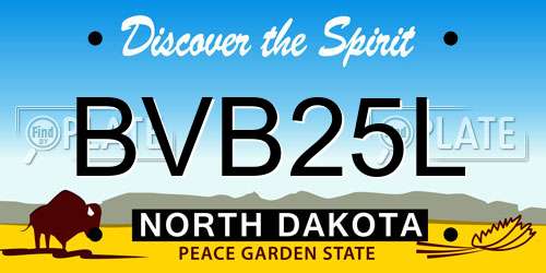 BVB25L North Dakota License Plate