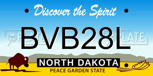 BVB28L North Dakota License Plate