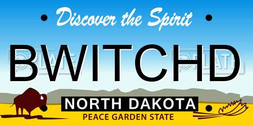 BWITCHD North Dakota License Plate